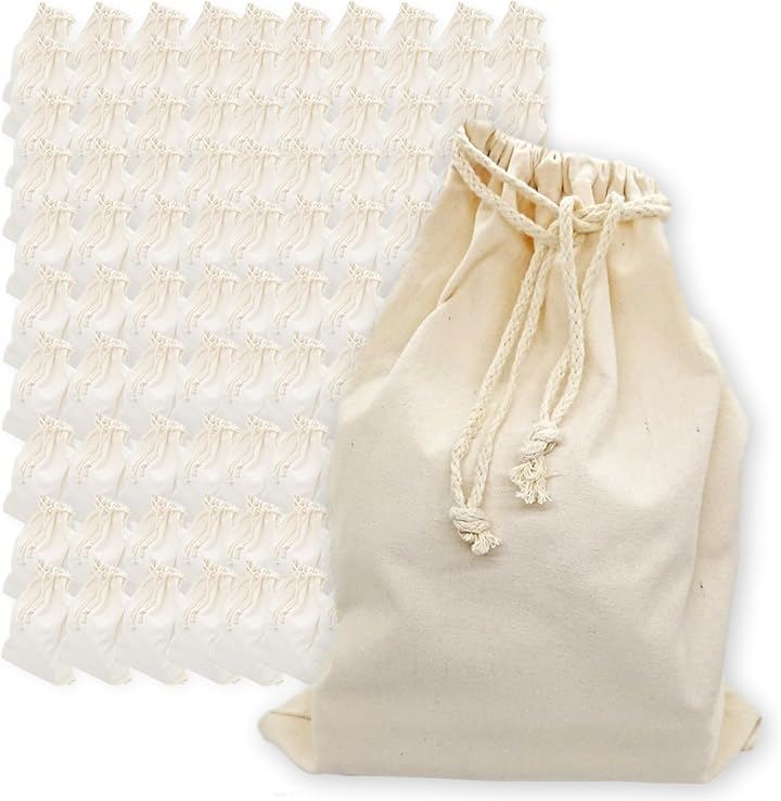 アウプル 無地 巾着袋 30 x 40cm 和柄 コットンバッグ 引きひも袋 収納ポーチ アクセサリーポーチ 布 小物入れ 雑貨 ギフト用 手軽 (100枚セット, 30x40 cm)
