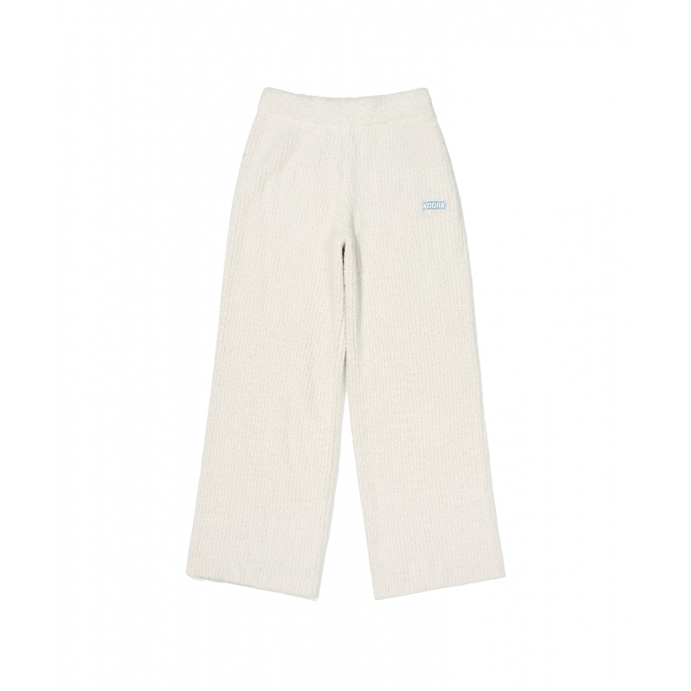 コダックカラーレストブーツカットニットパンツ女性用アイボリー