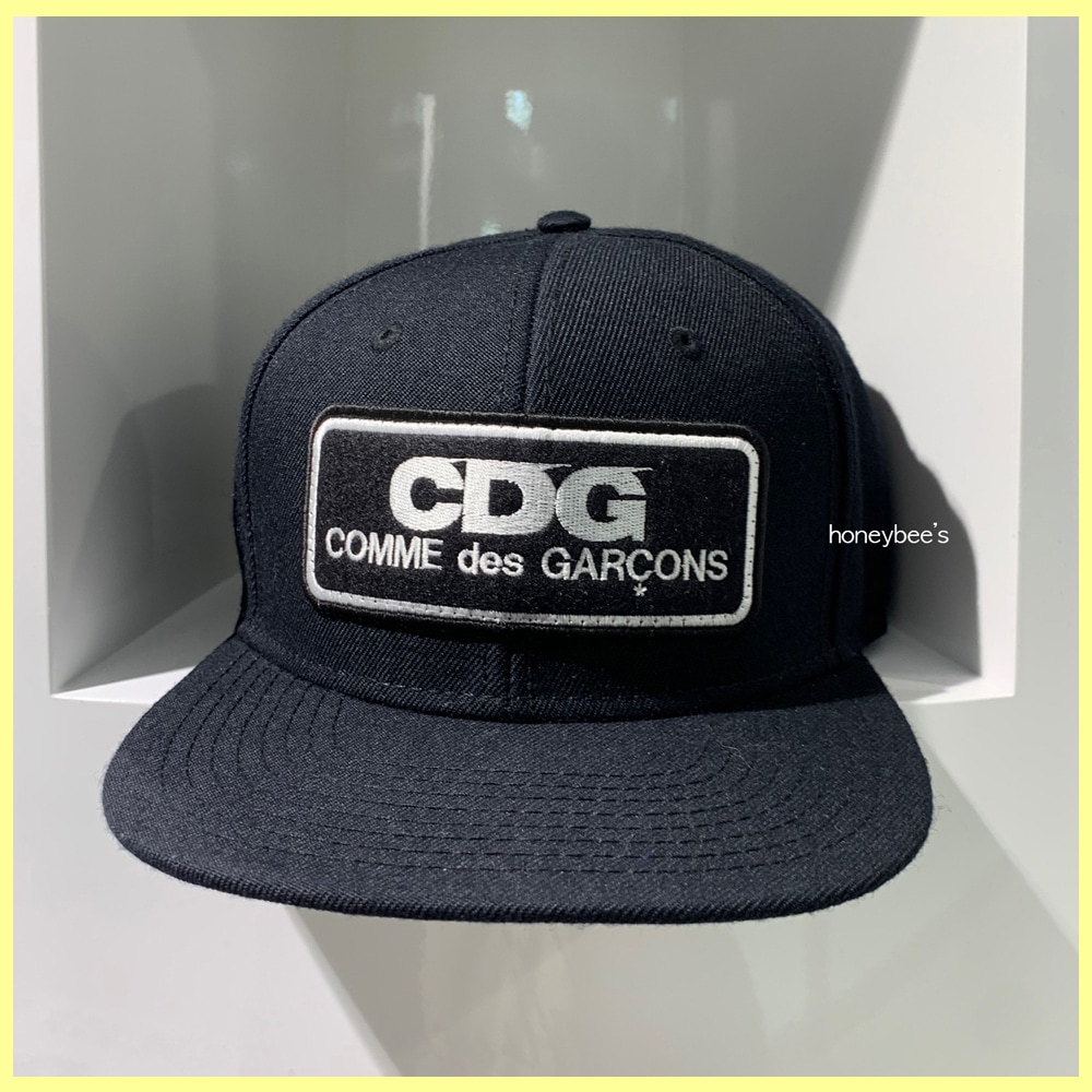 国内発送 / 正規店買付 【COMME des GARCONS】 CDG ブラック ロゴ キャップ