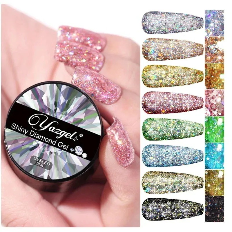 【10点セット】人気 ギフトポリジェル セット ネイルセット 真珠光沢 グリッター 色持ち良い 人気 ピールオフジェル ラメ 美しい 光沢感 カラージェル 手用 美爪 反射ラメ入り17