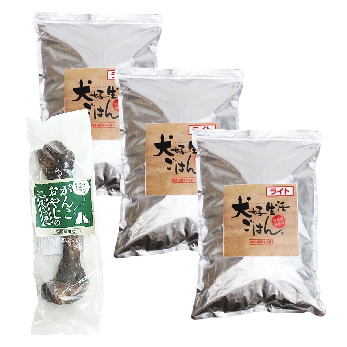 ごはんライト 7.5kg【国産鹿レッグボーン 1本Mサイズ付き】犬 ドッグフード