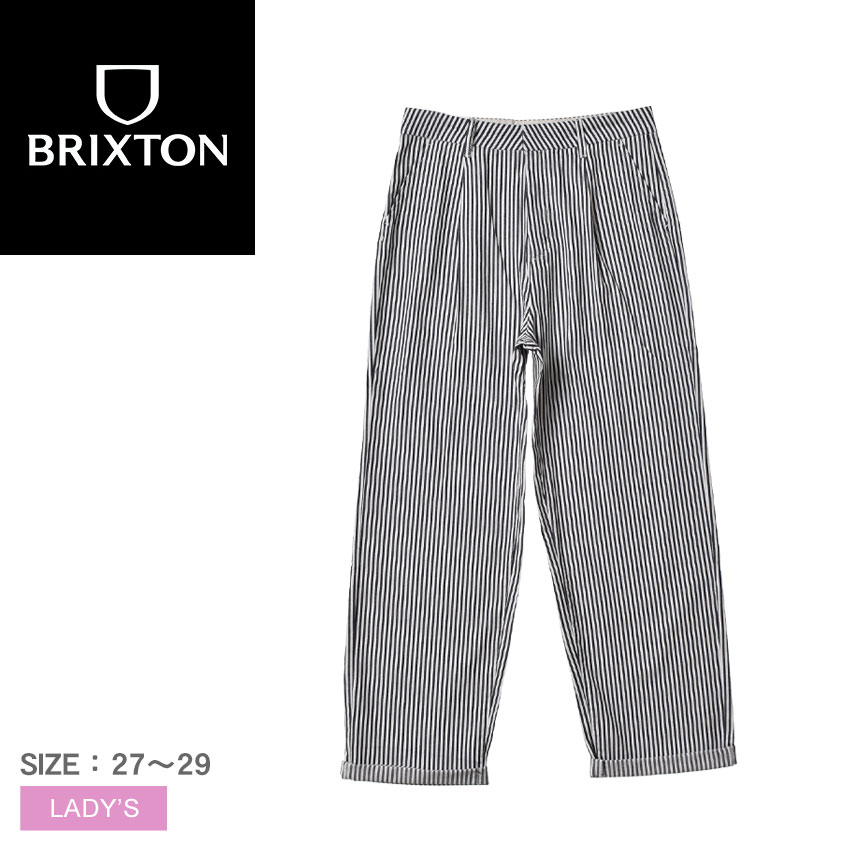 VICTORY TROUSER PANT 04227 レディース ウエア 長ズボン ズボン ボトムス ストライプ 総柄 ブランド ストリート カジュアル リラックスフィット ハイウエスト