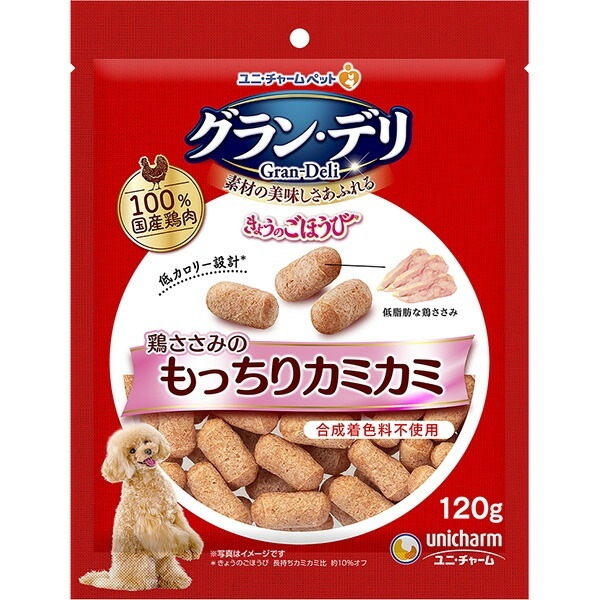 （まとめ買い）グラン/デリ きょうのごほうび 鶏ささみのもっちりカミカミ 120g 犬用おやつ [x12]