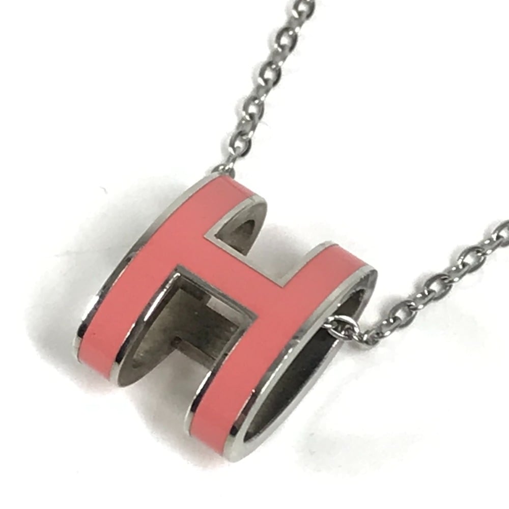 ネックレス ポップアッシュ チェーンネックレス アクセサリー ジュエリー Hロゴ メタル ピンク