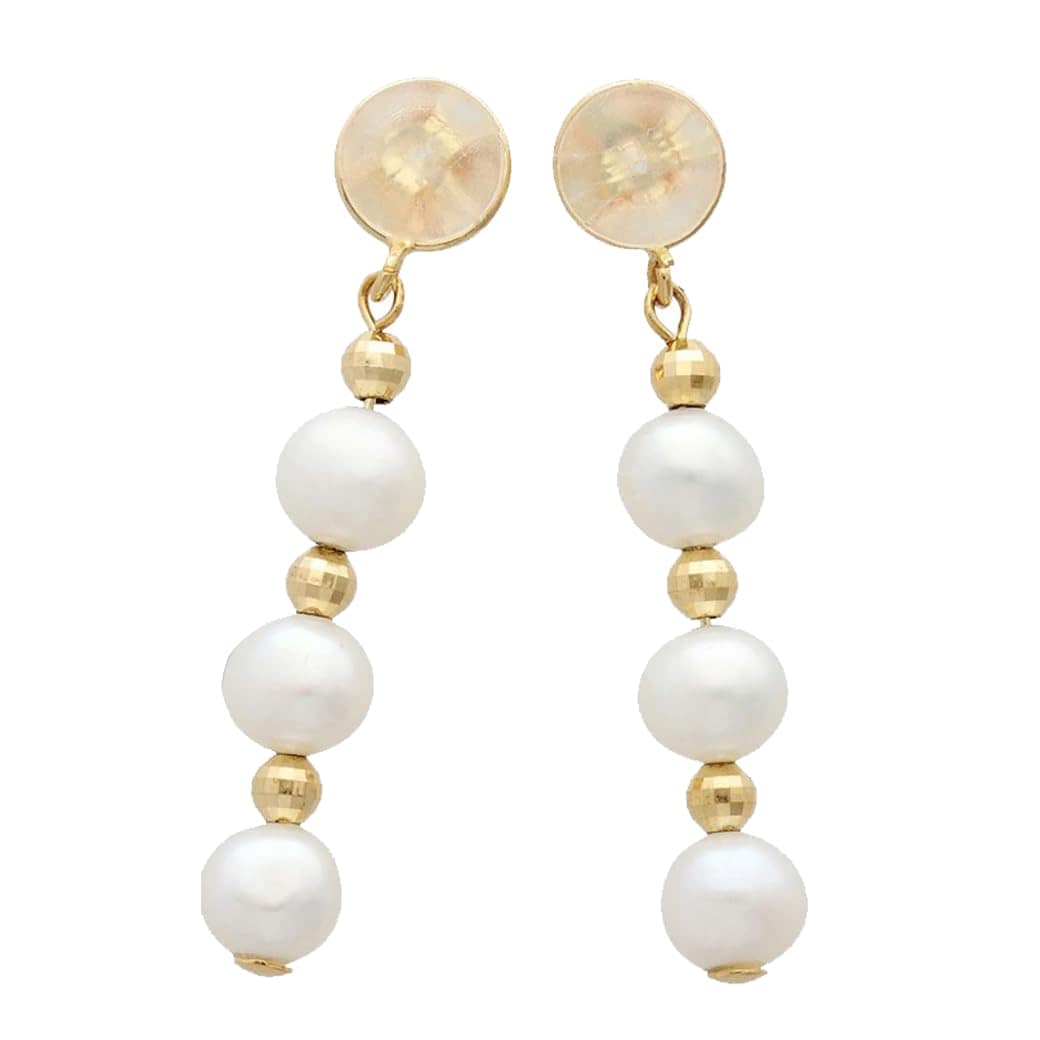 【KOHSAi】バックキャッチピアス 2個セット 両耳用 パール ミラーボール ピアスキャッチ バックチャーム シリコン 落ちにくい 日本製 K18 18金 イエローゴールド