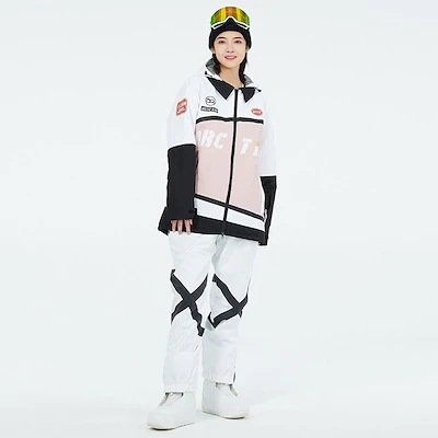 スキーウェアセット男女カップル用保温厚韓国スキーパンツセットスノーボードダブルウェア
