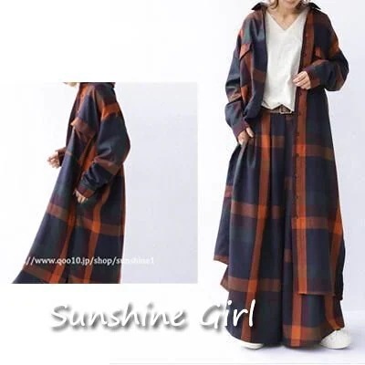 K09 チェック セットアップ　レディース 長袖 FREE