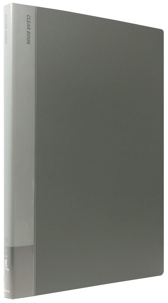 （まとめ買い）クリヤーブック 固定式 B4 縦 40ポケット グレー ラ-574NDM [x3]