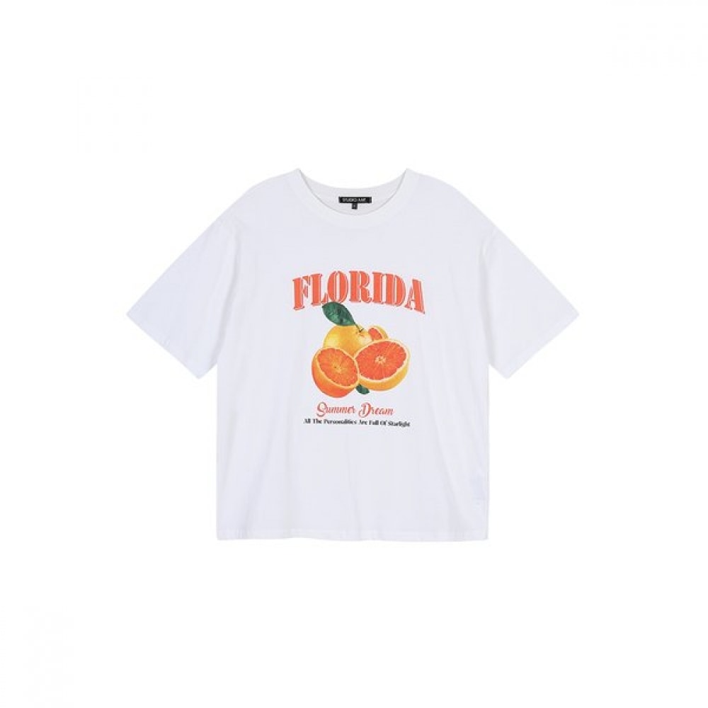 ブランド フルーツレタリング半袖Tシャツ AR2CT573