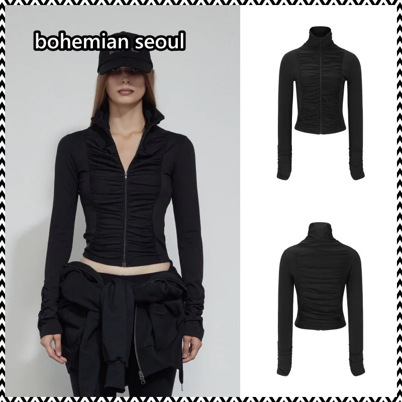 bohemian seoul SHIRRING JERSEY JACKET