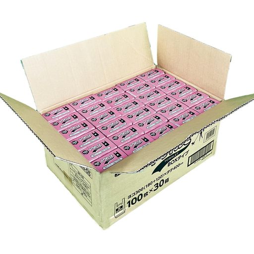 【業務用】 BOXタイプ 手付き ゴミ袋 小型 黒 厚み0.013mm 3000枚 (100枚x30個) SN-05 サニタリー用 箱入り ポリ袋 大容量 まとめ買い ケース販売