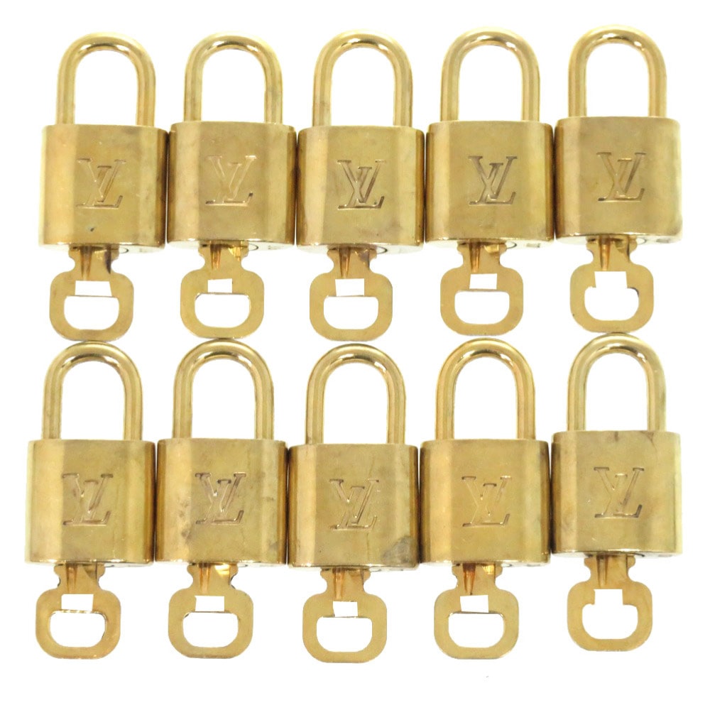 美品 10点セット カデナ パドロック 南京錠 カデナ メタル/メタル ゴールド LV 03LG【中古】 ユニセックス