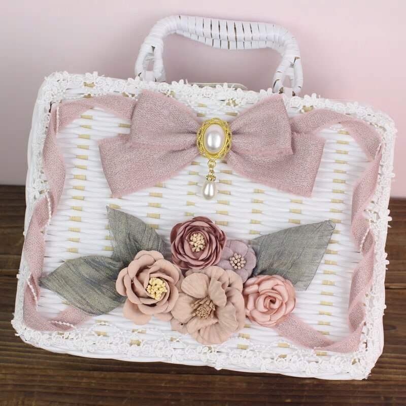 りドリームバックトゥベルサイユローズボウ織り籐ケースボックスコスプレソフトシスタ