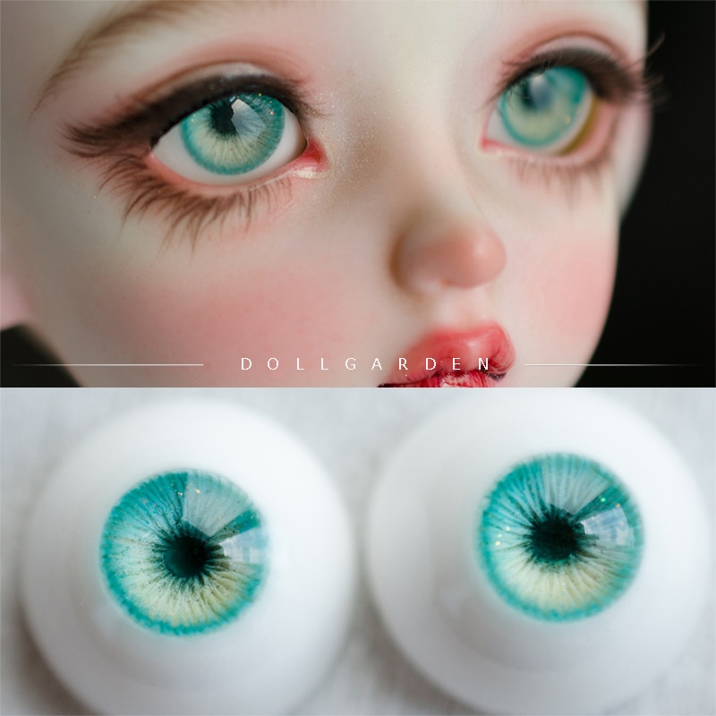 BJD ドール用レジンアイ ミント 12/14/16/18mm SD/MSD/幼SD人形用アイ
