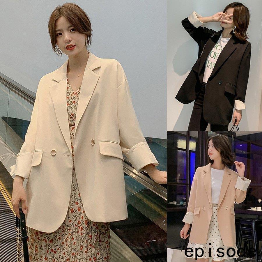 【急速出荷 2025年新作】ブレザー レディース スーツ スーツジャケット 秋冬 長袖 ロング丈 切り替え カジュアルウエア 大きいサイズ オシャレ きれいめ 韓国風 通勤 3色