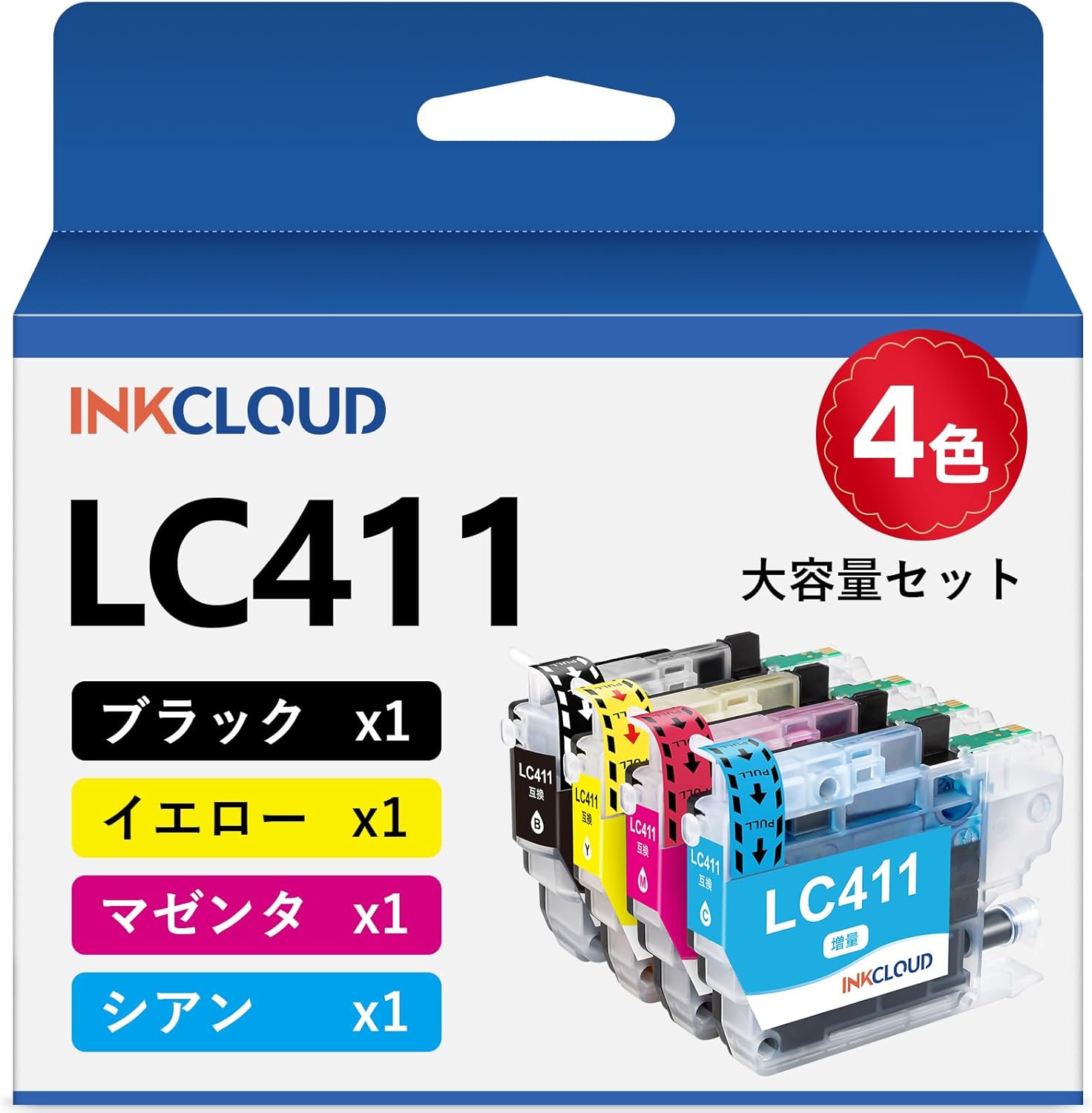 互換インクカートリッジ 大容量4色セット 対応機種 DCP-J926N DCP-J526N DCP-J528N DCP-J928N DCP-J928N-W MFC-J739DN MFC-J904N M