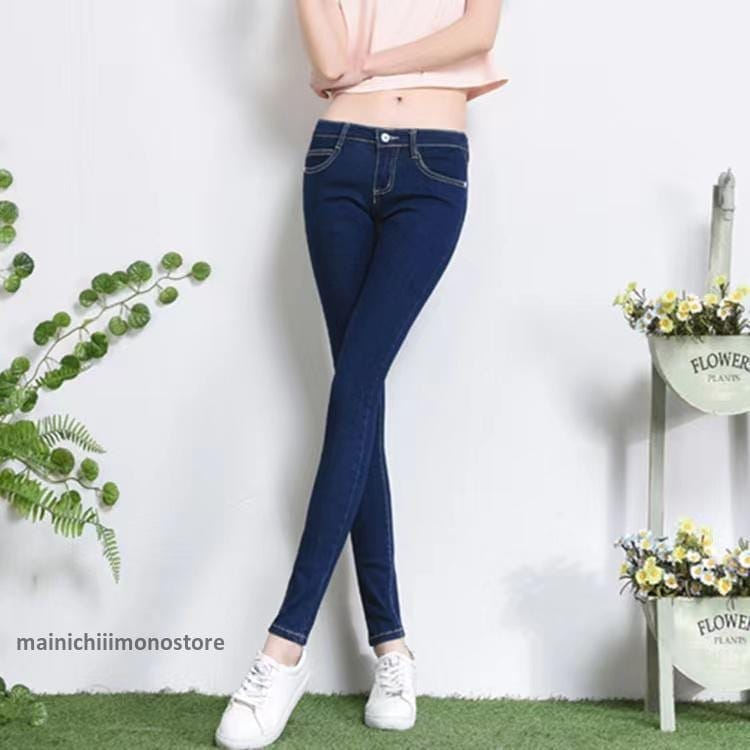 ローライズスキニーパンツストレッチ小さいサイズ大きいサイズデニムジーンズのびのびレギンスまた上浅い