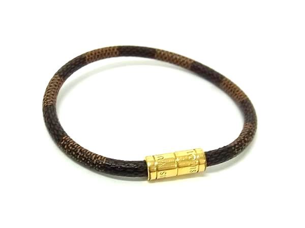 ルイヴィトン ブレスレット ブラスレ キープイット ダミエ M6139F ゴールド金具 エベヌ バングル アクセサリー ブランド 小物 記念日プレゼント 誕生日 男女兼用【本物保証】