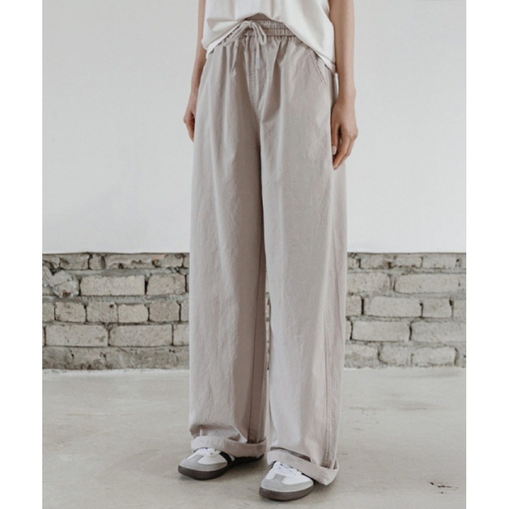 FRENCHCHIC フィエーブ コットン スティッチ バンディングバギーパンツ 6,191円