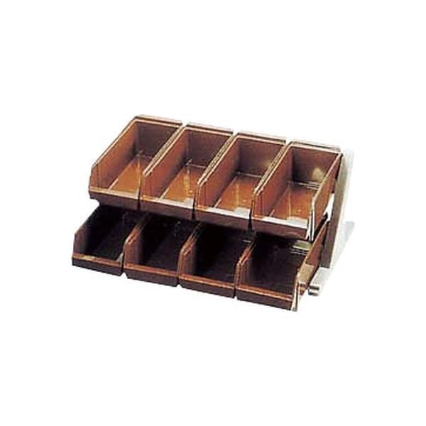 カンダ DXオーガナイザー 2段4列 ブラウン