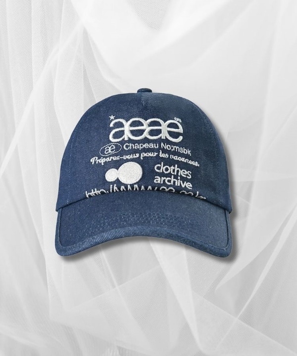 AEAE★韓国★人気★男女兼用★ Web Logo Denim 5Pannel Cap 2色 AEAE☆韓国☆人気☆男女兼用☆Web Logo Camo 5Pannel Cap 2色