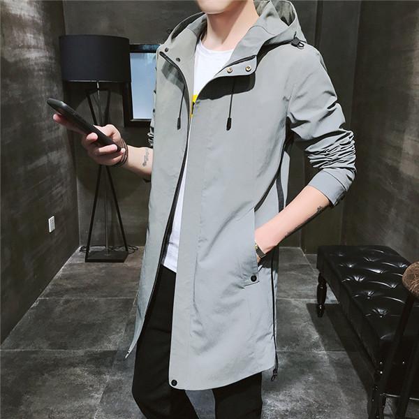 コート ジャケット メンズ ロング アウター トレンチコート スプリングコート フード付き ビジネスコート ブルゾン ジャンパー おしゃれ