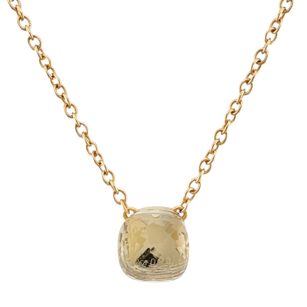 ポメラート ヌード ネックレス 18金 K18ピンクゴールド ホワイトトパーズ Pomellato 中古 美品