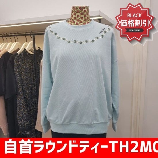 自首ラウンドティーTH2M0TS19 ティーシャツ / ソリッド/無知ティーシャツ / 韓国ファッション