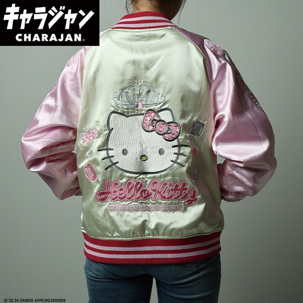 3825013700 サンリオ ハローキティ ジュエリーリボン スカジャン(L)