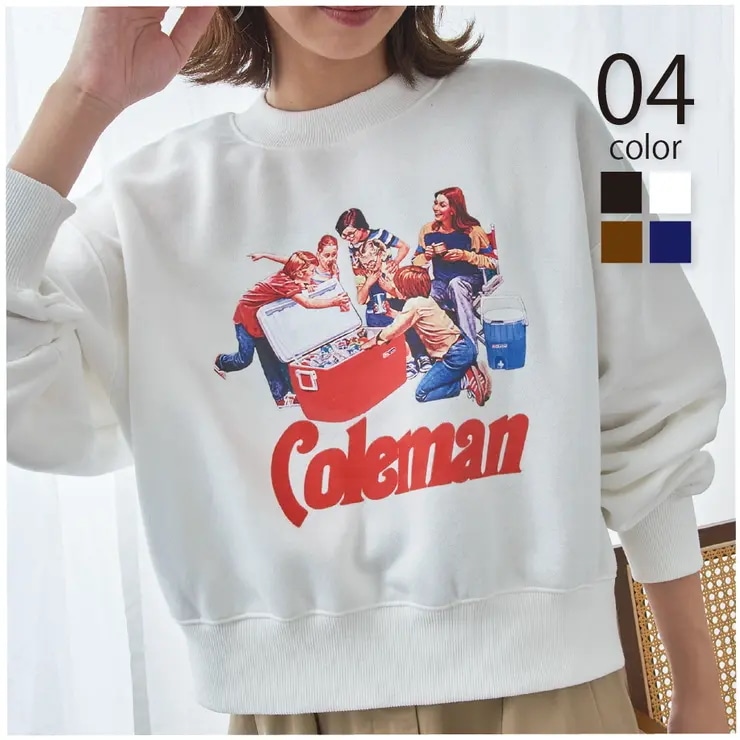 【Coleman】Vintage Cooler print　ヴィンテージライクスウェット