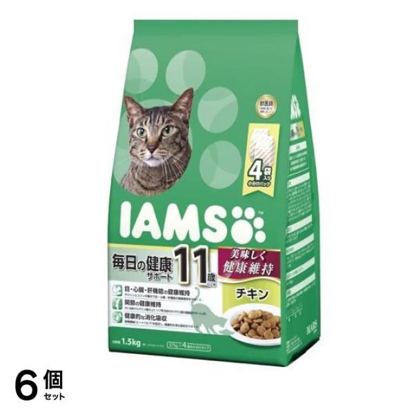 アイムス(IAMS) キャットフード 11歳以上用 毎日の健康サポート チキン 1.5kg 6個セット