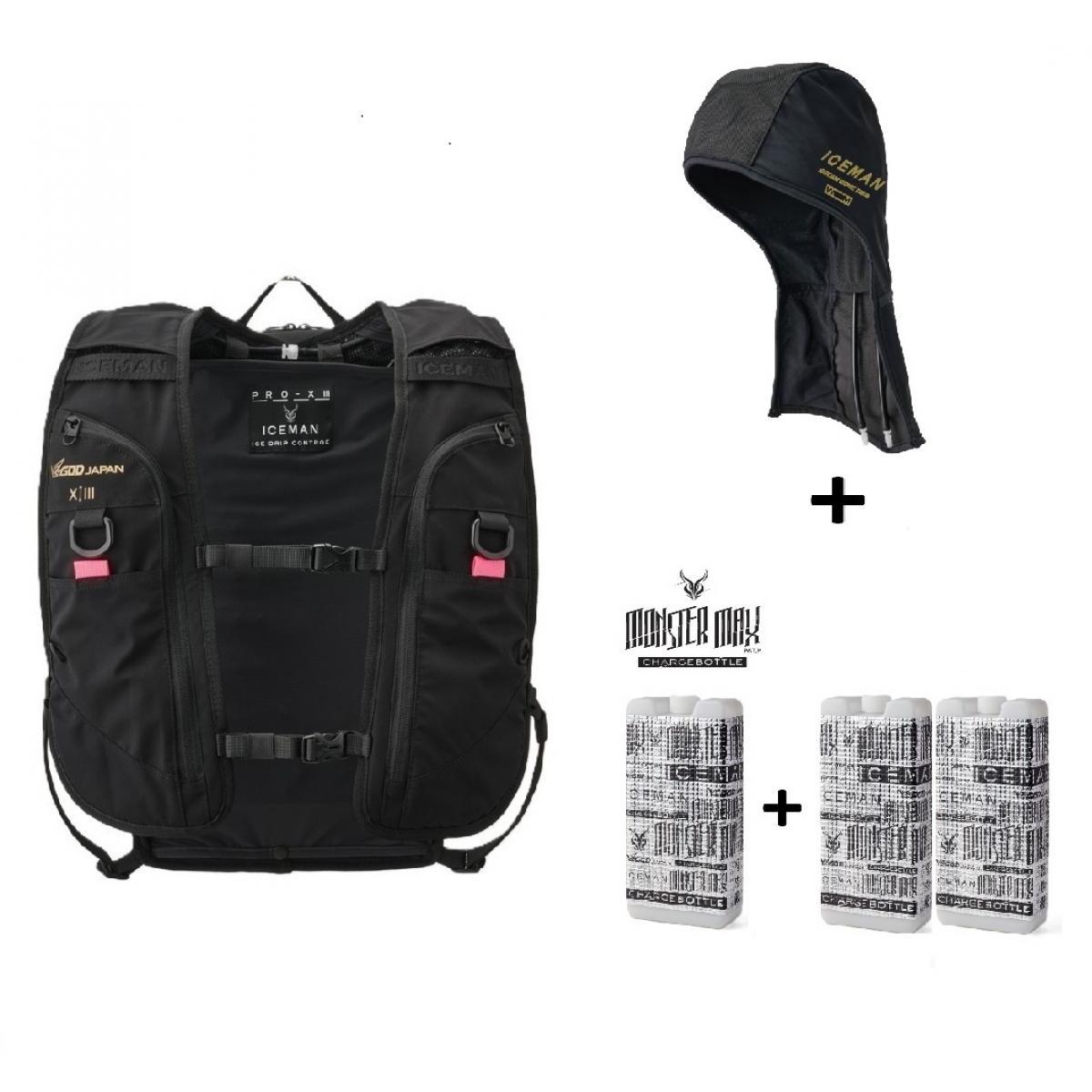 【在庫有・即納】 ICEMAN PRO-X III セルマックス 2026年モデル 水路冷却シート式 水冷服 ICMPX3S-BLV-SET ブラック アイスマンPRO X 3 アイスマンベスト