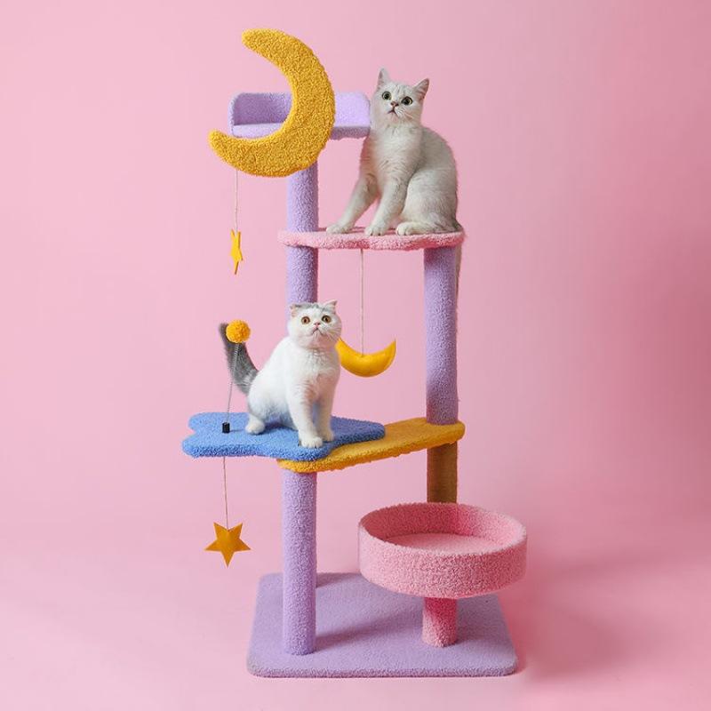 キャットタワー 据え置き 省スペース 猫用品 猫タワー ファプリック生地 ハンモック 麻紐 階段 猫ベッド 猫タワー 運動不足 安定 頑丈 ねこ 爪とぎ 爪研ぎ