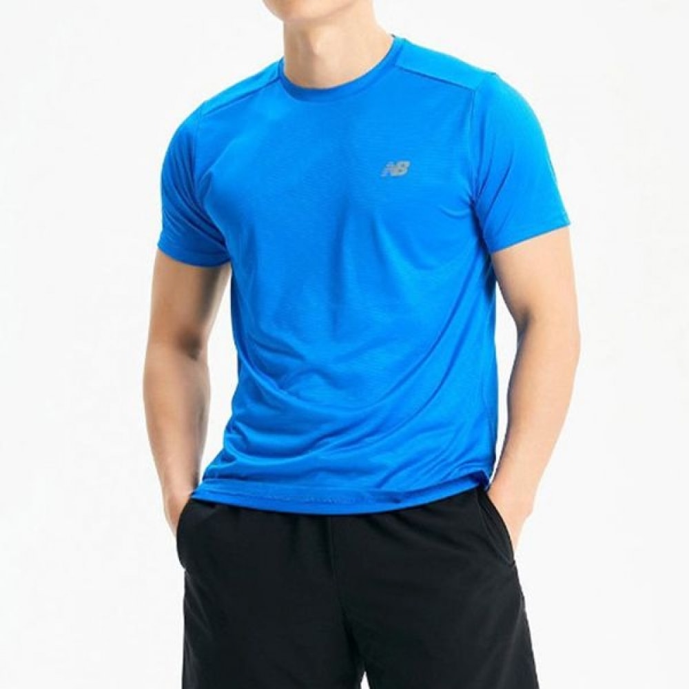 [ニューバランスシューズ] ニューバランス M ランニングベーシックフィット半袖Tシャツ NBNEE2P161-50