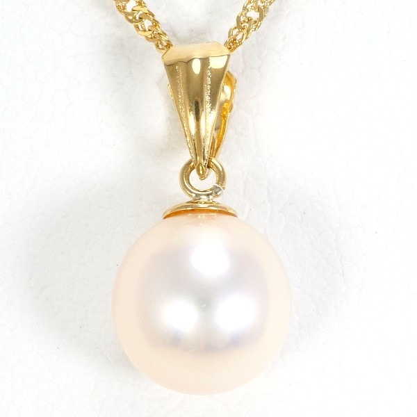 K18 18金 YG イエローゴールド ネックレス パール(真珠) 約41cm ジュエリー 中古