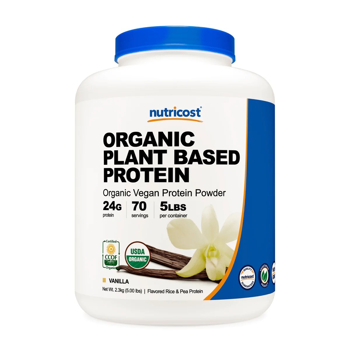 [USA] Nutricost ニュートリコスト Vegan Protein Powder Vanilla (Organic) (5 LB)