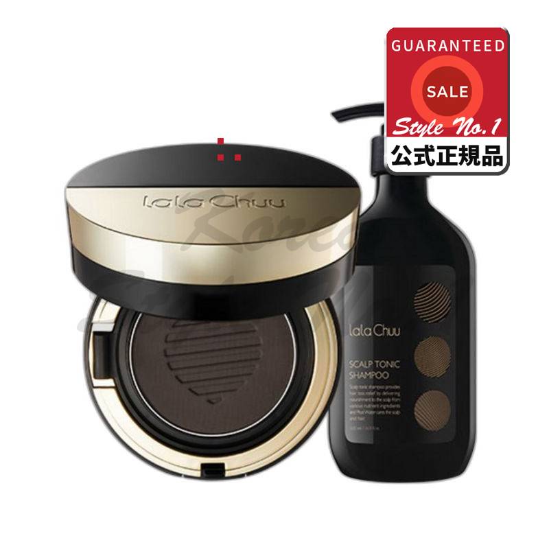 ララチュウヘアクッションマスター本品+スカルプトニックシャンプーセットナチュラルブラック1セット