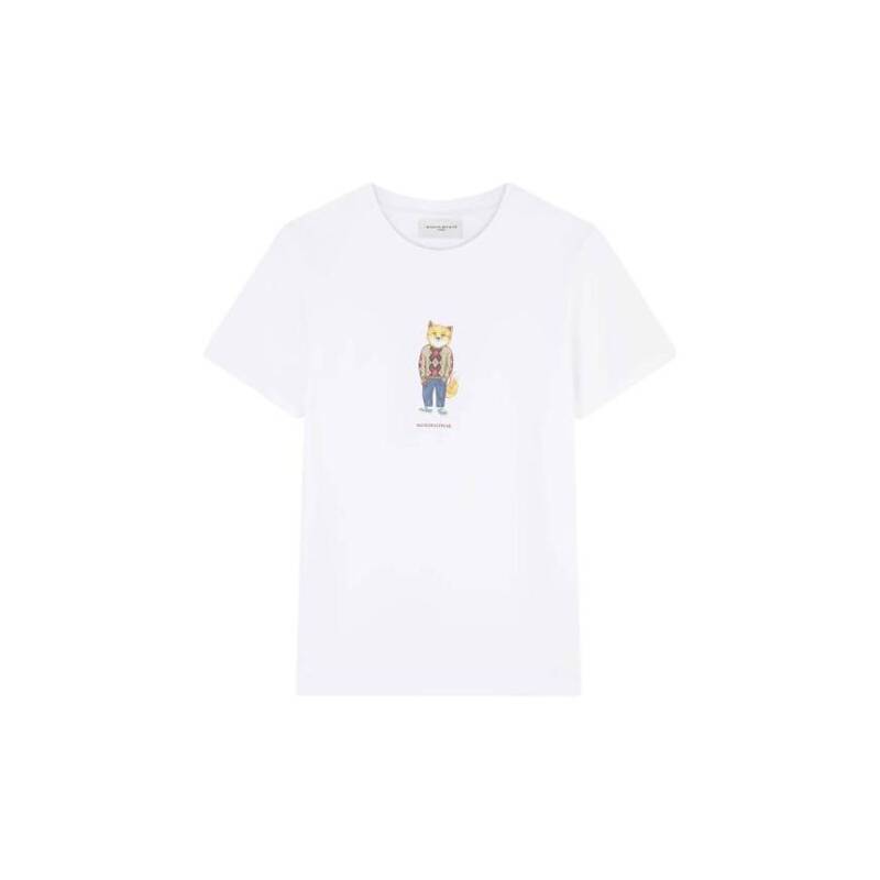 [ロロモダ] メゾン・キツネ ロゴコットンフォックス レディース半袖Tシャツ / LW00112KJ0008-P100