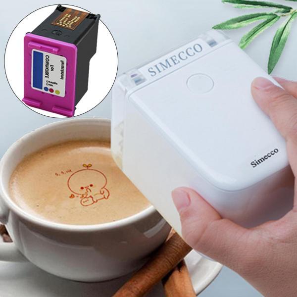 コーヒーパンケーキインクカートリッジ用のハンドヘルドミニ可食インクポータブルジェットフードプリンター用インク