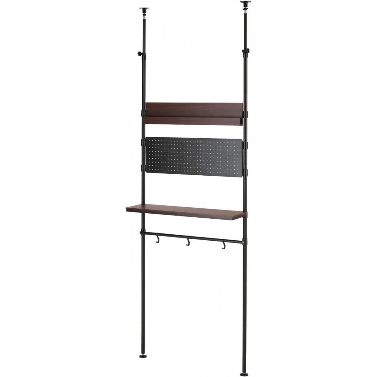 【在庫有・即納】ルミナス ノワール 突っ張り収納ラック テンションラック 幅85×奥行25×高さ220～280cm NO80-T 壁面収納 ウォールラック