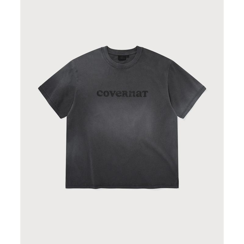 ウーマン オーバーフィット ピグメント クーパーロゴ Tシャツ チャコール CO2602ST74 CH