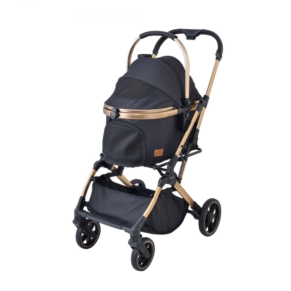 【在庫有・即納】GEX OSOTO GRACE RC ペットカート ノワール バギー キャリー ハウス 3WAY 犬猫兼用 犬 猫 22kg以下 2頭まで 簡単折りたたみ