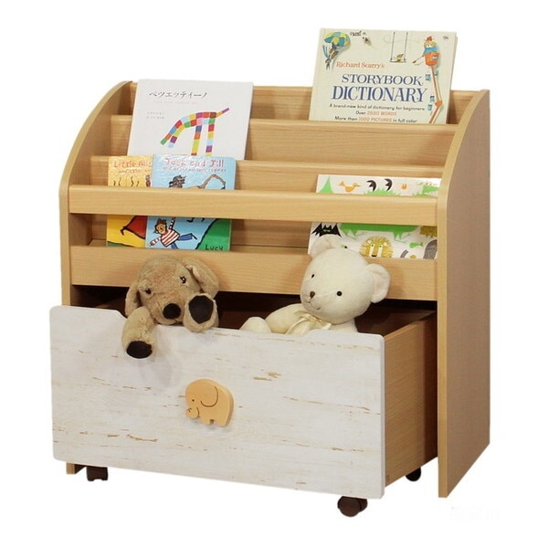 白井産業 LAK-7075BS 絵本ラック&トイボックス メーカー直送