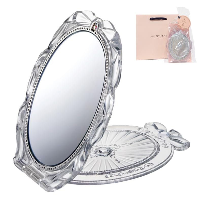 【国内正規品・ラッピング済み】JILL STUART ジルスチュアート コンパクトミラー II 化粧鏡 化粧品 誕生日 プレゼント ギフト ショッパー付き, シルバー, 4971710235791