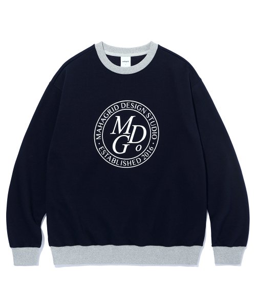 [MAHAGRID] 韓国 人気 ブランド MGD セリフ ロゴ マンツーマンTシャツ(MG2CFMM444A)