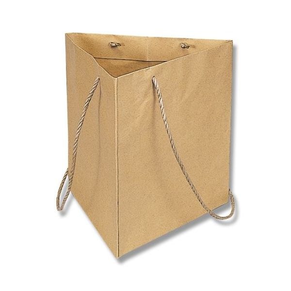 （まとめ買い）シモジマ HEIKO 手提げ紙袋 トライバッグ 未晒 NO.2 10枚 一辺の幅280x高さ280mm 006443101 [x3セット]