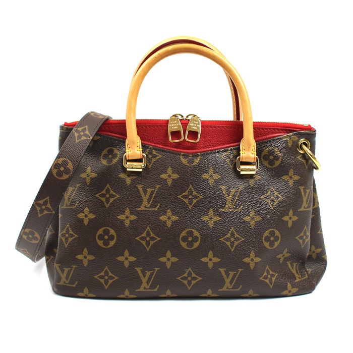 LOUIS VUITTON ルイ・ヴィトン パラス BB ショルダーバッグ モノグラム ブラウン レッド M41241 SN0165 レディース 中古