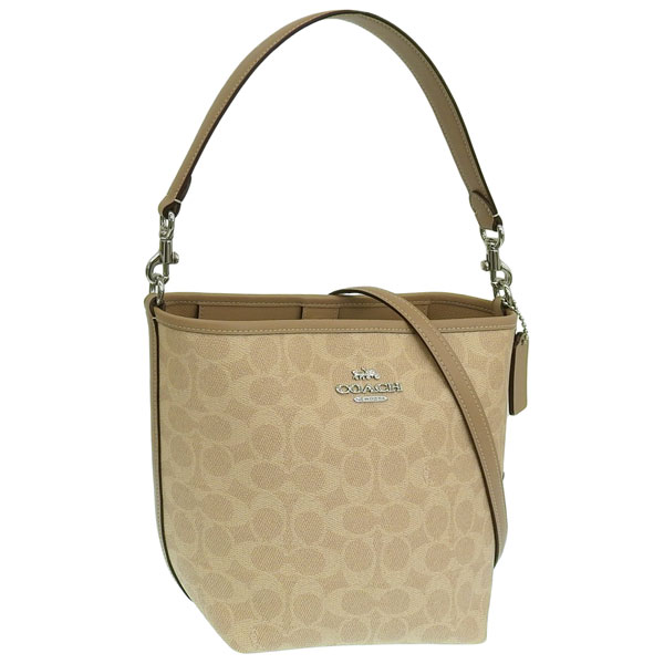 コーチ バッグ レディース ショルダーバッグ アウトレット ベージュ シティバケットバッグ シグネチャー キャンバス CT800SVPWH COACH