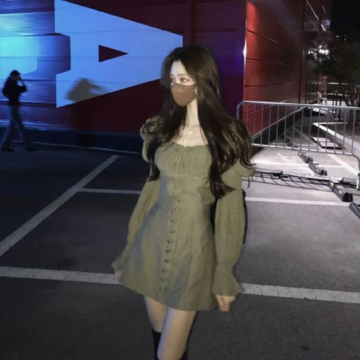 ワンピース レディース プルオーバー ワンピドレス ミニスカート ミニ ミニ丈 ショート ショート丈 膝上 長袖 ボリューム袖 Aライン スリム 細身 ハイウエスト リボン フリル デコルテ かわいい