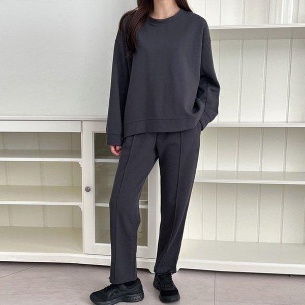 Hスタイル(SET)グリッド起毛ピンタックセット 冬 女性 起毛 トレーニングウェアセット スウェットセット ホームウェア お出かけルック